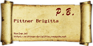 Pittner Brigitta névjegykártya